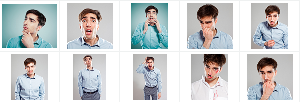 Young man portraits