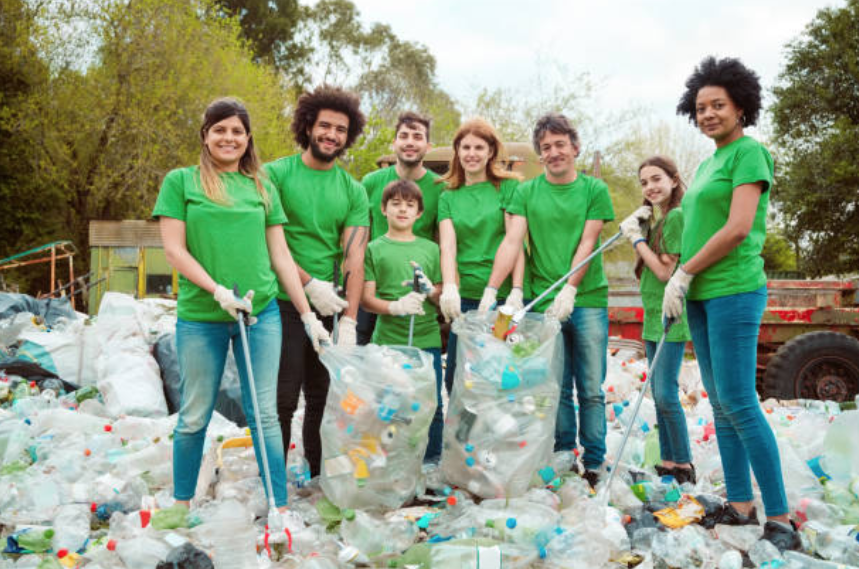 Cleaning the park