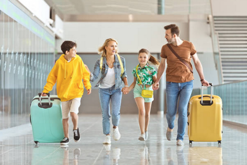 Family at airport